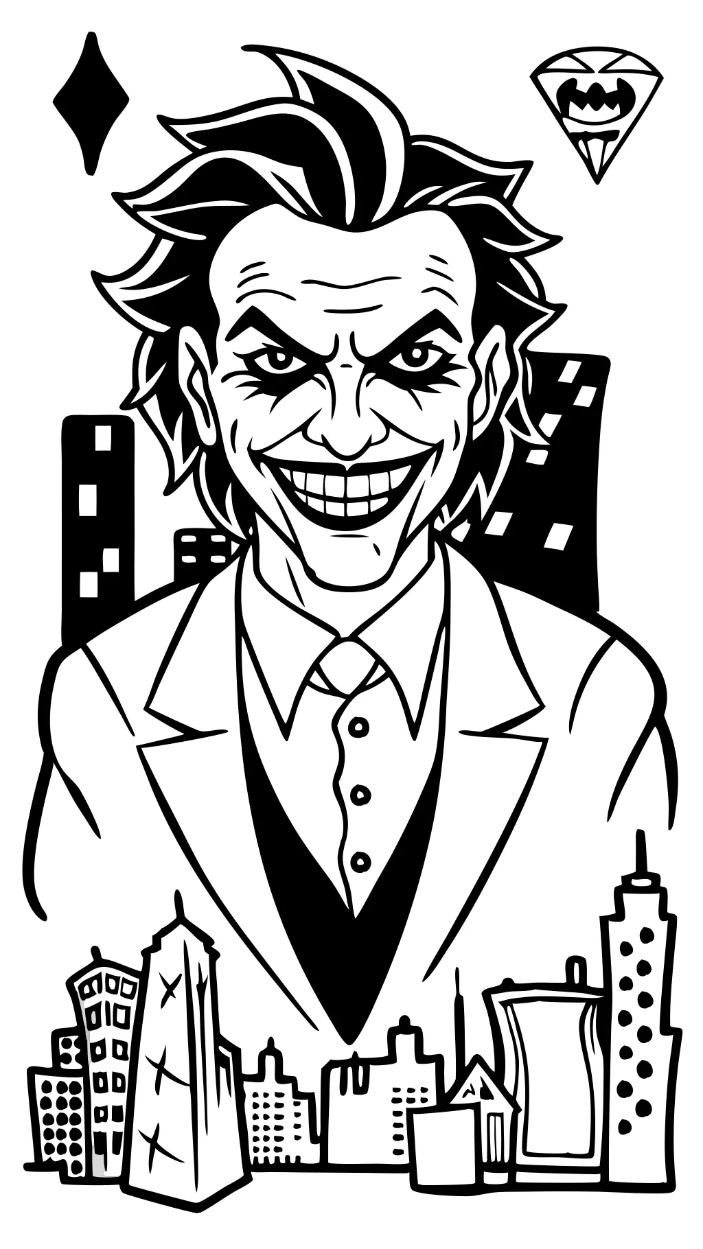 coloring pages of the joker